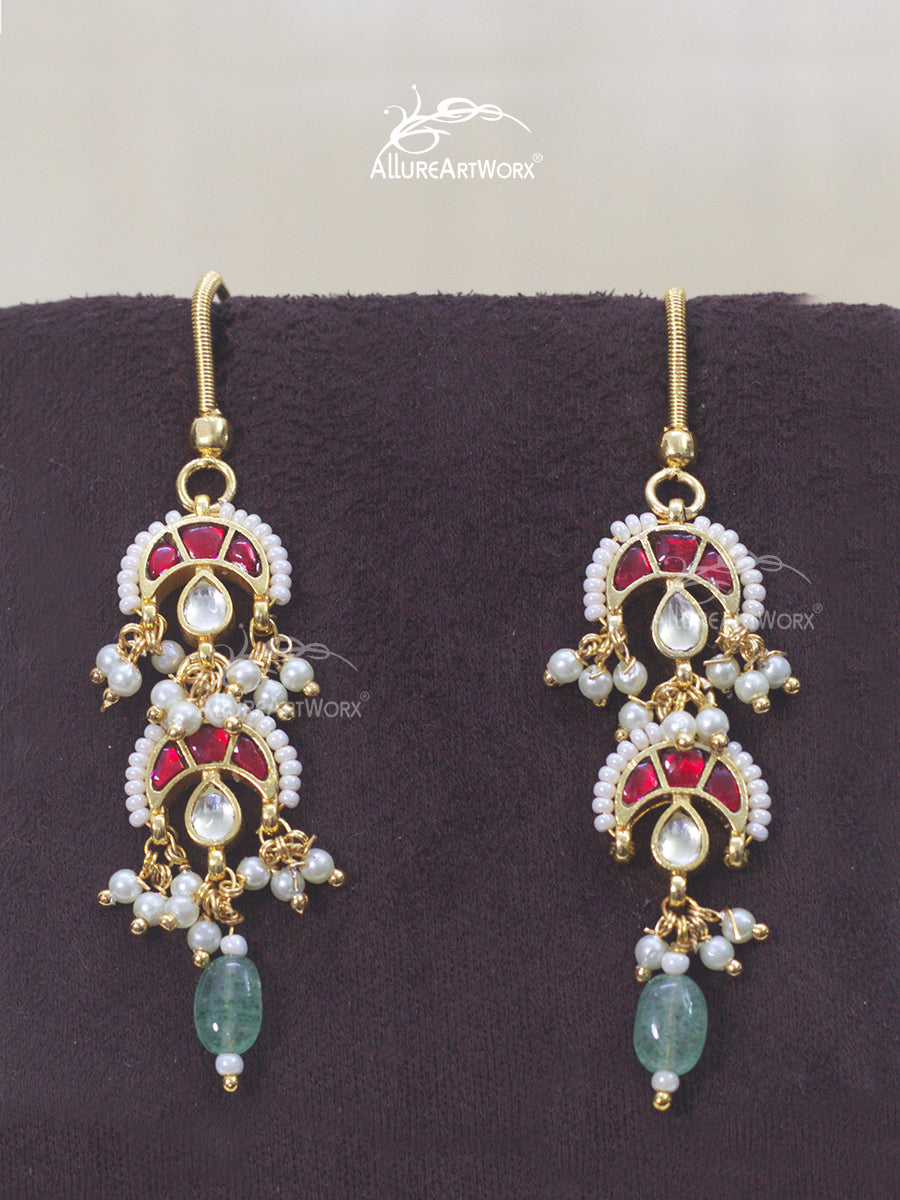 Jadau Earrings(Hooks)